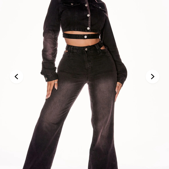 Fashion Nova Womens Crossing Your Mind Denim Jacket - Black/Red Size Small - Picture 11 of 11